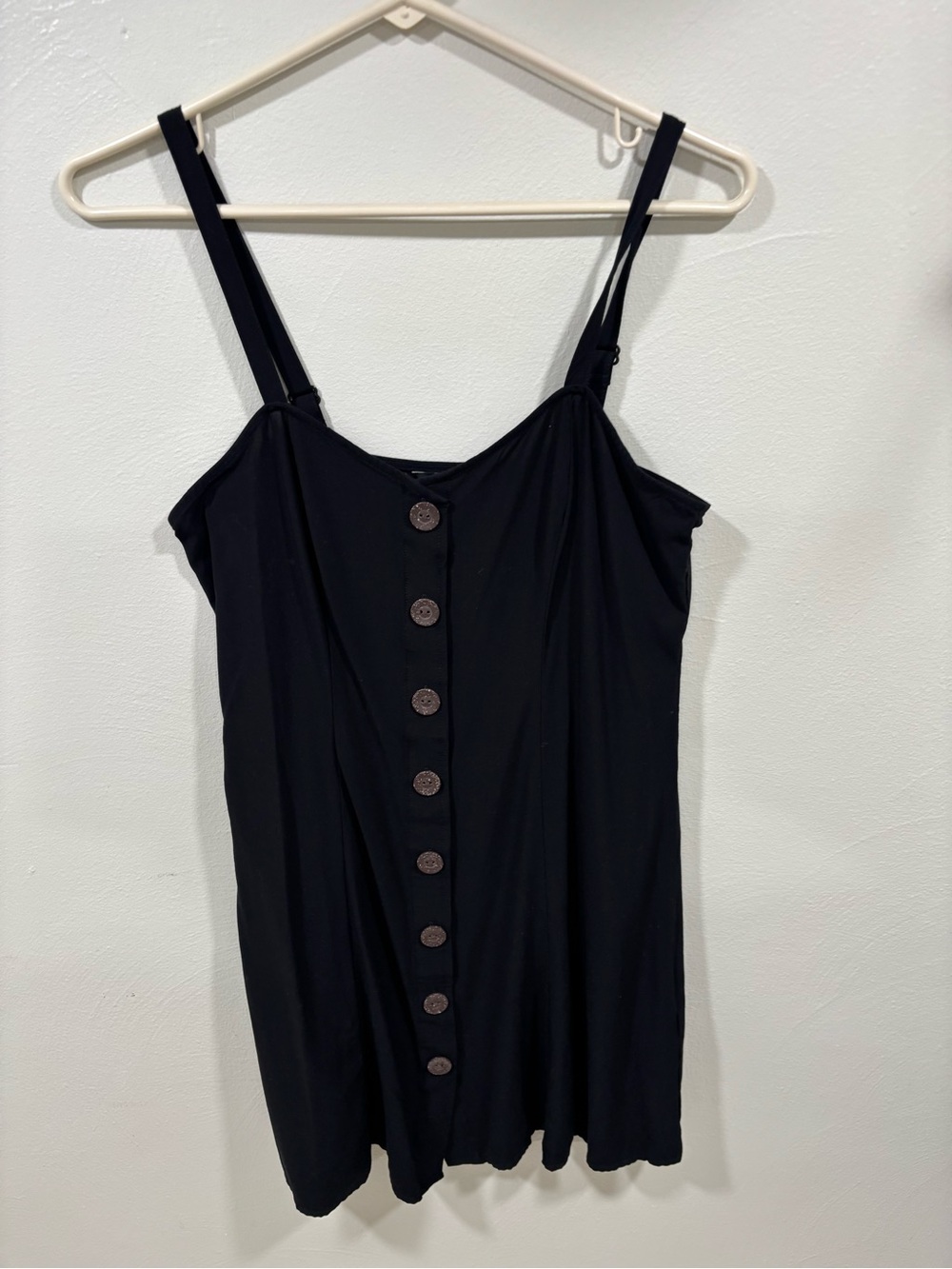 Express Black Slip Dress with Faux Button Front Size S/P